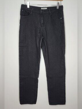 Six Lincoln Teen Black Denim Jeans Slim Fit Straight Leg Stretch Size 16